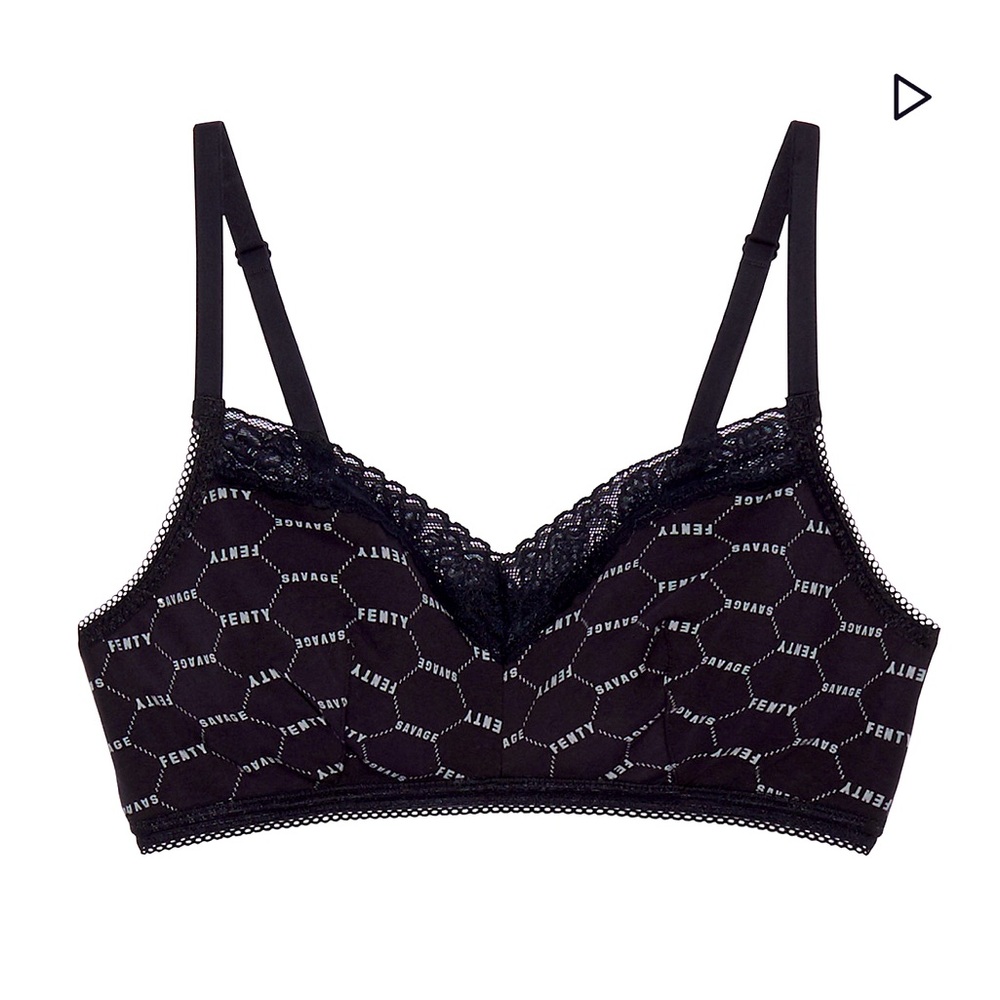 Savage X Fenty Cotton Essentials Lace Trim Bralette